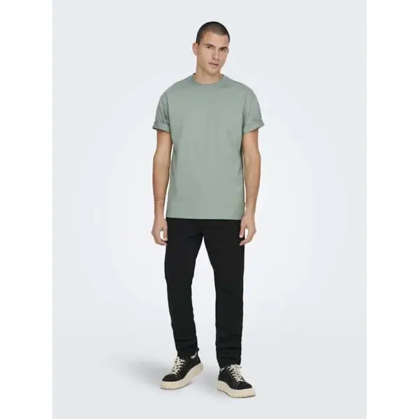 T-shirt vert ample col rond ONLY & SONS : l'essentiel mode masculine