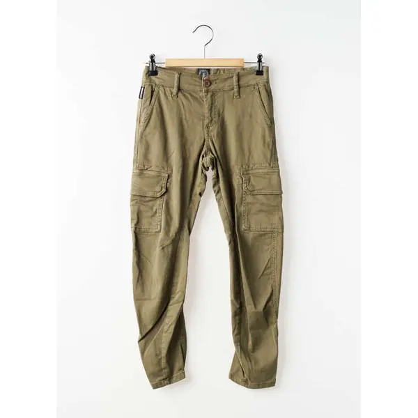 Pantalon Cargo Le Temps Des Cerises Vert Taille Ajustable
