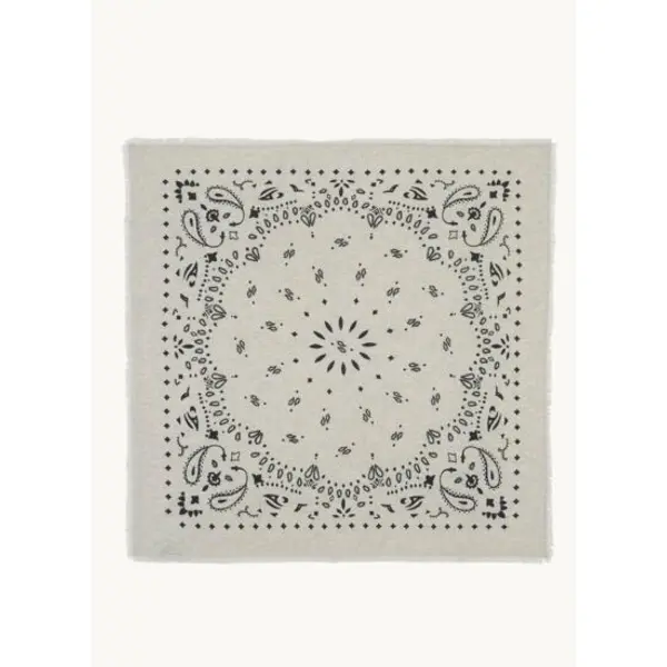 Bandana Hachiko Grand Bandana Cachemire Imprimé, 2 fils - Kujten