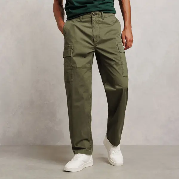Pantalon cargo loose uni