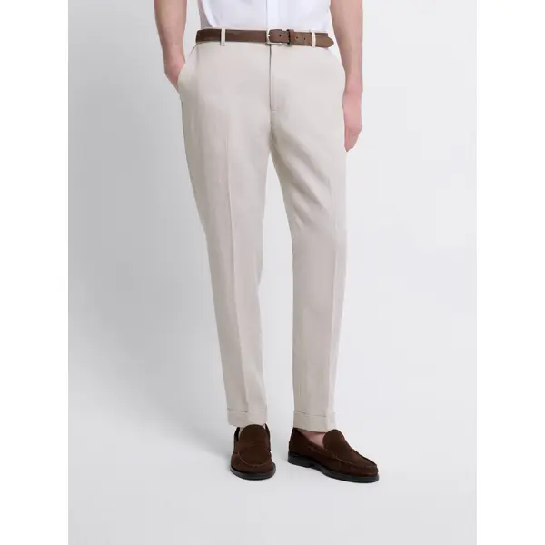 Pantalon de costume en lin mélangé