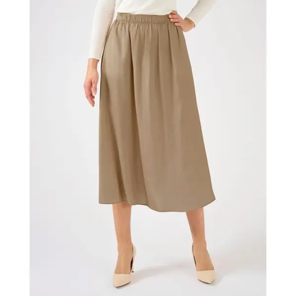Jupe plissée aspect froissé satinée