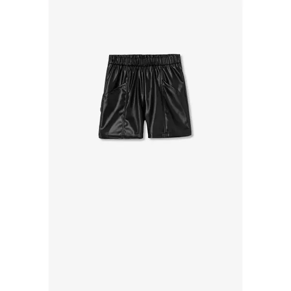 SHORT NOIR SIMILI CUIR ADO FILLE TIFFOSI DU 10 ANS AU 16 ANS JOLLY