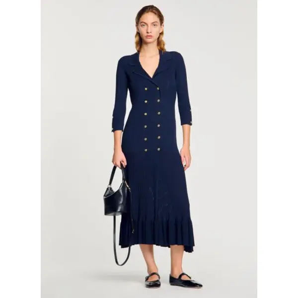 Robe longue en maille - Sandro