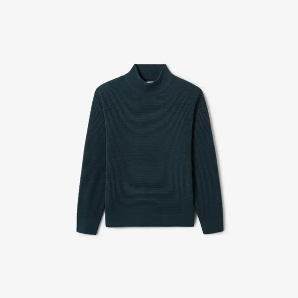 Pull col montant grosse jauge en point de riz