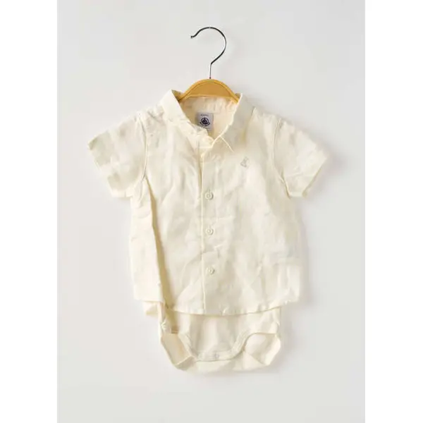 Chemise Manches Courtes Petit Bateau Beige