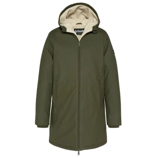 Coupe-vent long à capuche doublé sherpa - Schott