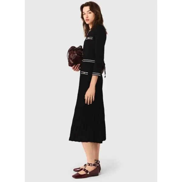 Robe mi-longue en maille - Maje