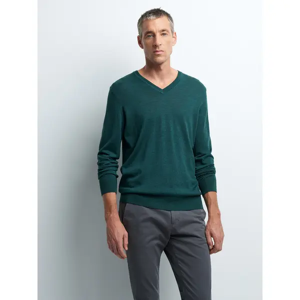 Pull col V en Laine Mérinos