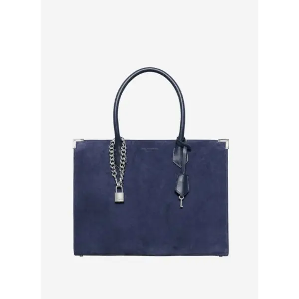 Sac cabas ming l en suède marine femme - The kooples