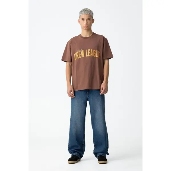 Jean bleu super baggy TIFFOSI ado garçon – Coupe super baggy, 5 poches, Blue Denim, 12 à 16 ans