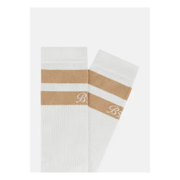 Chaussettes à deux rayures en coton mélangé - Boggi milano