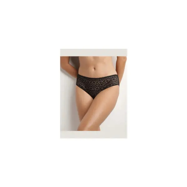 Culotte en dentelle florale ajourée Noire Daily Dentelle - Dim