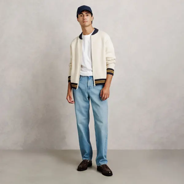 Jean loose RE-JEAN délavé 100% coton