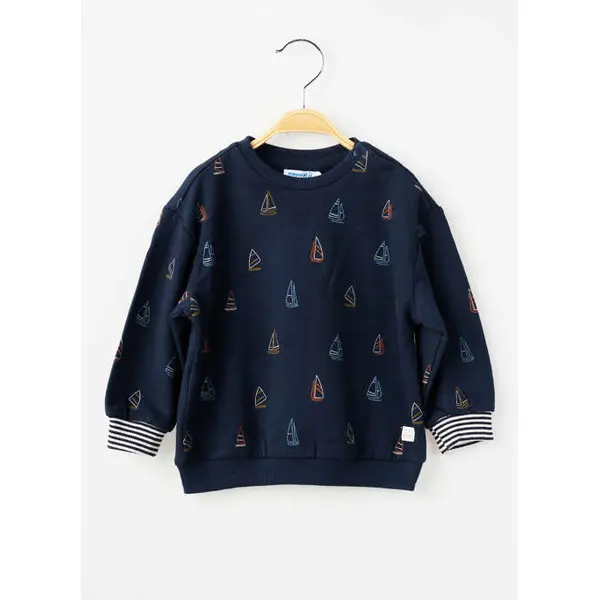 Sweat-shirt Mayoral Bleu Manches Longues