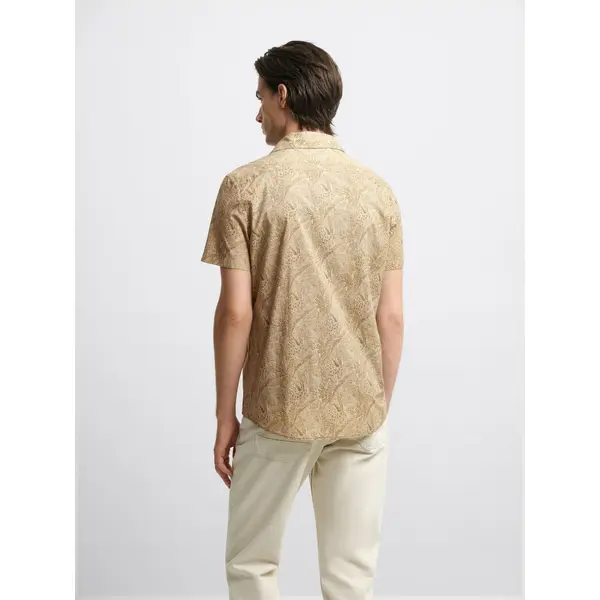 Chemise manches courtes slim à motifs