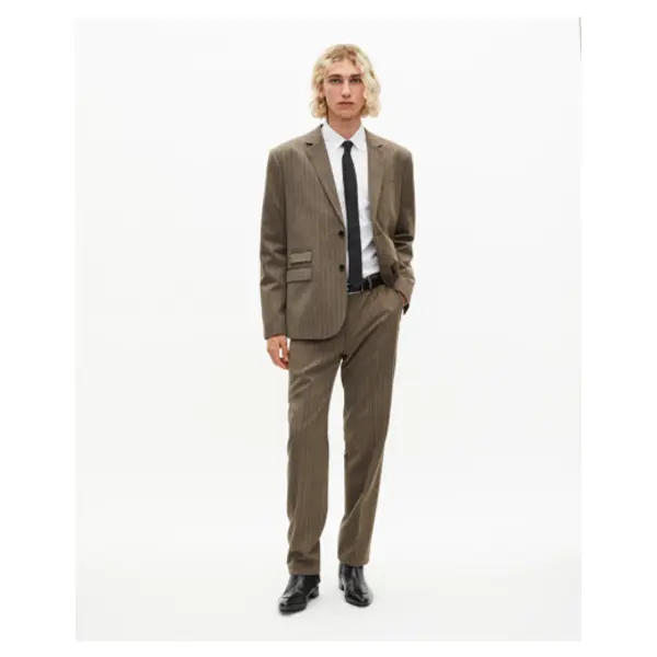 Veste de costume à rayures marron brown - The Kooples Talange