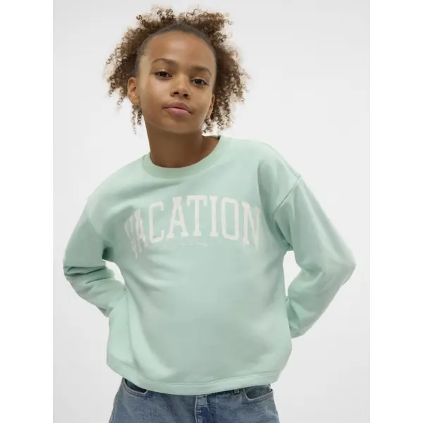 Sweat crop vert clair KIDS fille 9-14 ans – VERO MODA
