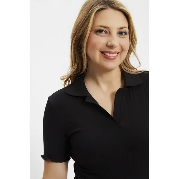 Polo Lori col V noir