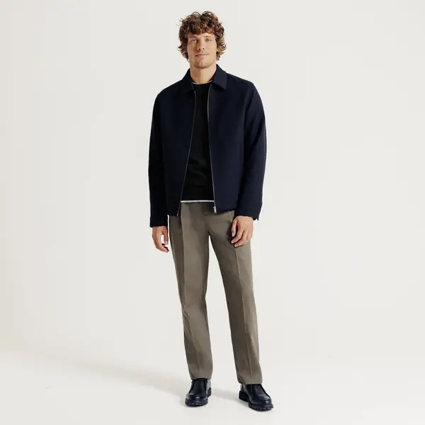Pull col rond jeux de points fantaisie