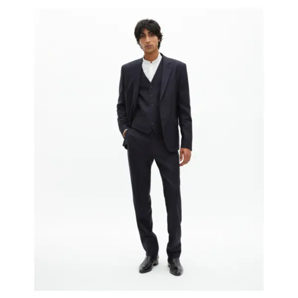 Veste de costume en laine bleu marine bleu - The Kooples Talange