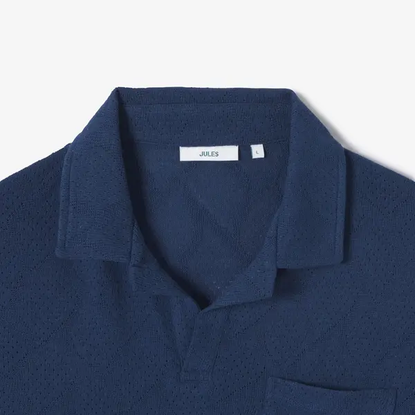 Polo col resort jacquard
