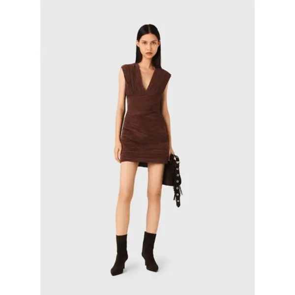 Robe courte plissée - Maje