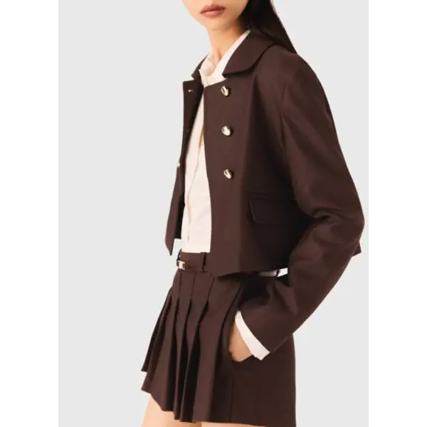 Veste courte à double boutonnage - Maje