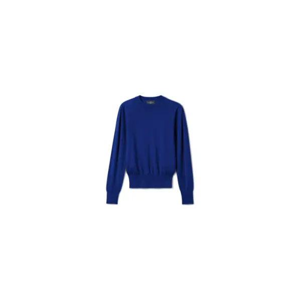 Col rond ultrafin détail épaule - femme - bleu delphinium - Bompard
