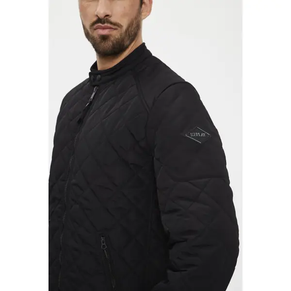 Veste matelassée noire zippée