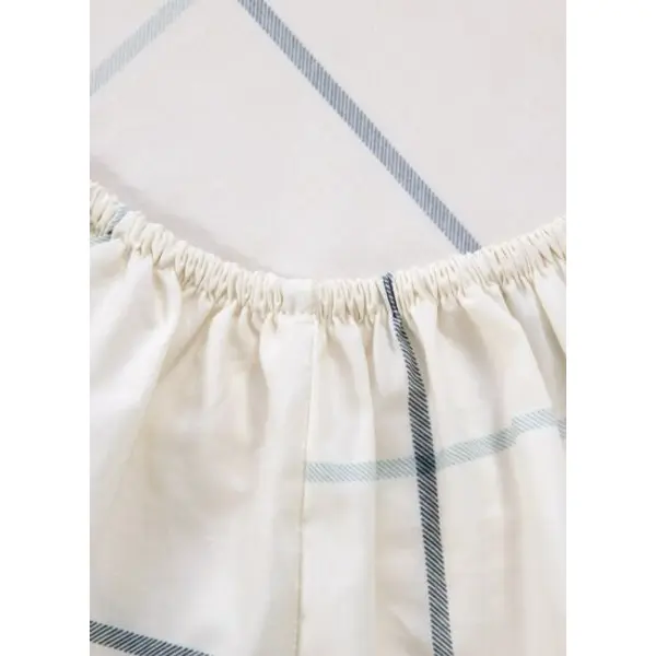 Olivier Desforges - Drap housse en percale de coton blanc, Alocasia - Yves Delorme