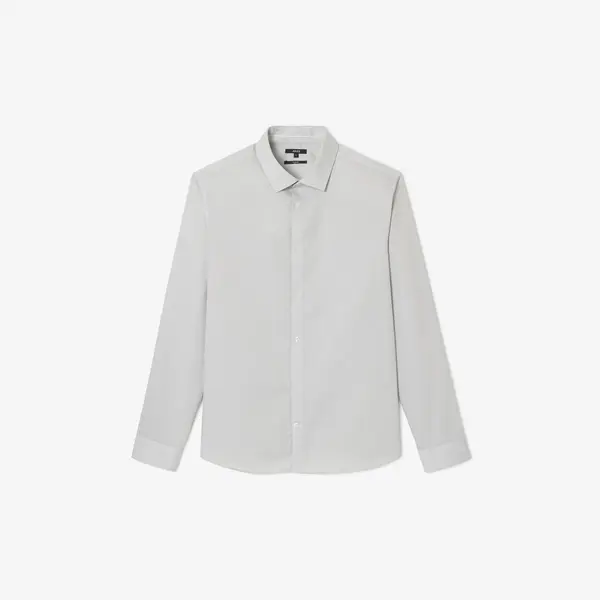 Chemise sans repassage regular en coton rayée