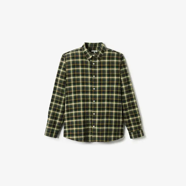 Chemise regular col français à carreaux