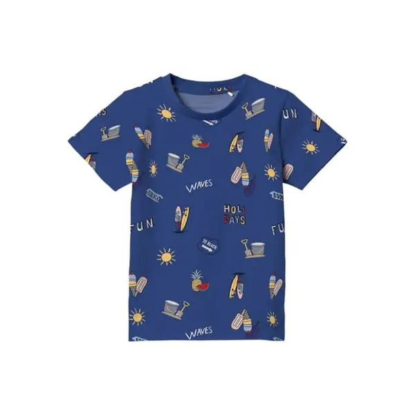 T-SHIRT BLEU A MOTIFS GARÇON 1-5 ANS NAME IT NMMFLYNE