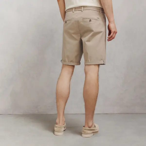 Bermuda chino slim à ceinture uni