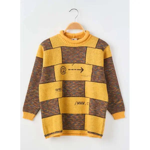 Pull Coudemail Jaune Manches Longues