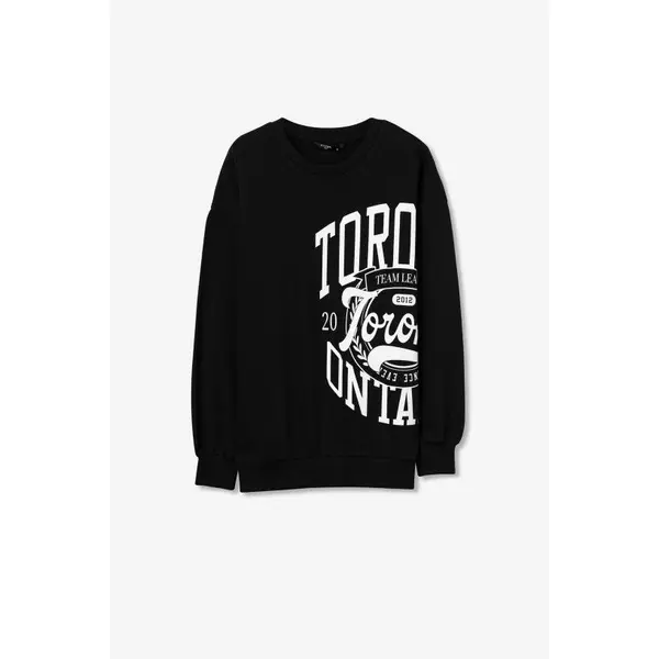 SWEAT NOIR SANS CAPUCHE ADO FILLE TIFFOSI