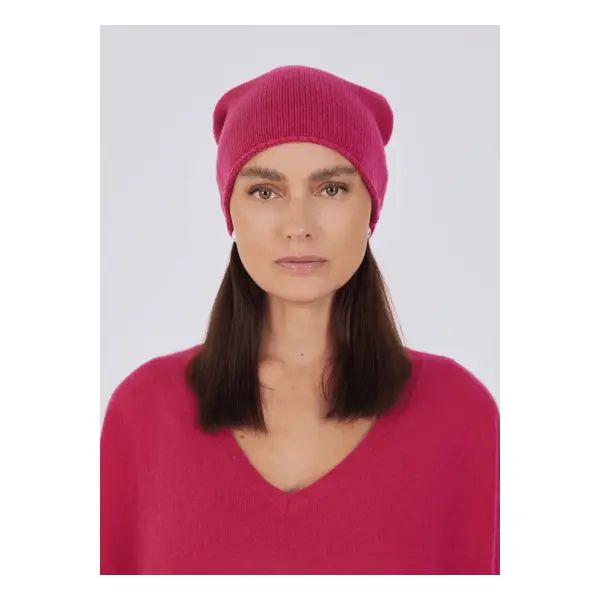 Bonnet cachemire ines framboise_electrique - Notshy