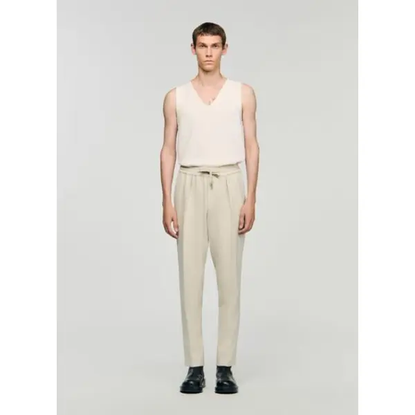Pantalon droit élastiqué - Sandro