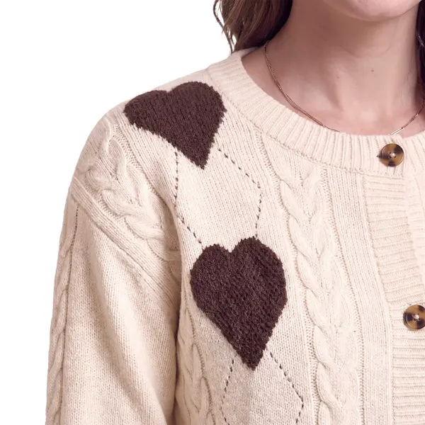 Gilet jacquard cœur