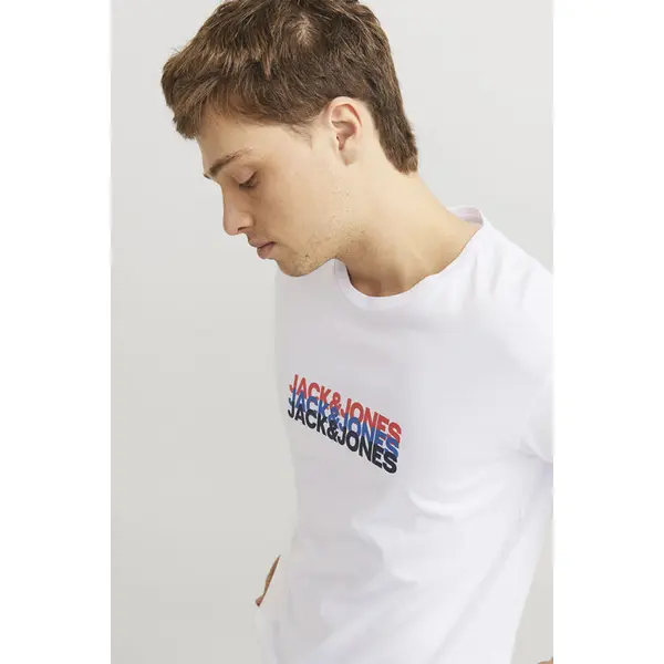 T-shirt Cyber graphic blanc