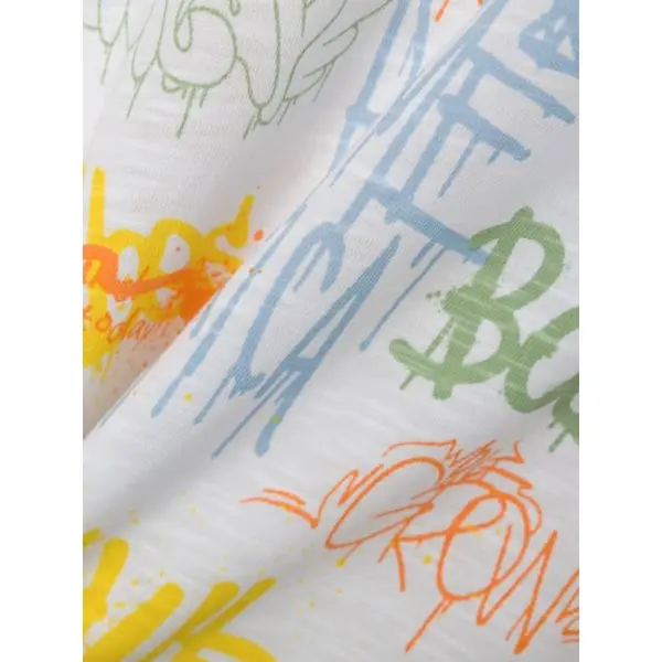 T-SHIRT BLANC GRAFFITI GARCON NAME IT