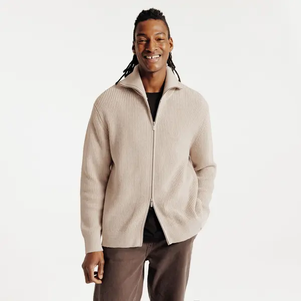 Gilet zippé col camionneur