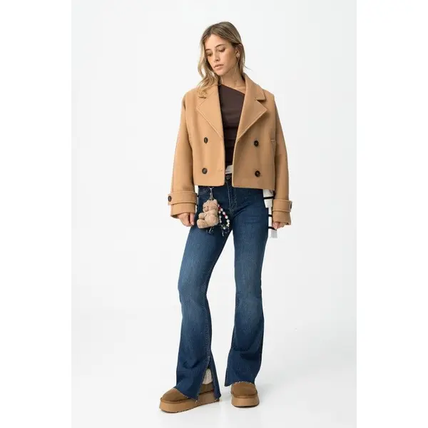 VESTE MARRON COURTE CROISE TIFFOSI ADO FILLE DU XS/S AU M/L COLLECTION AUTOMNE/HIVER 2025