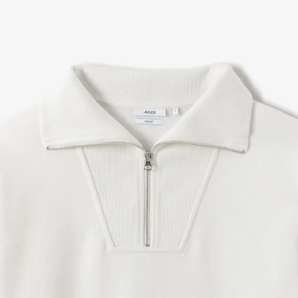 Sweat col camionneur zippé