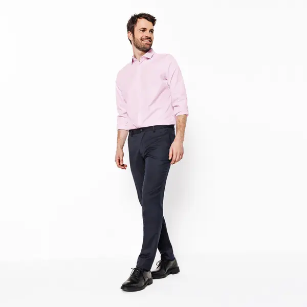 Chemise sans repassage slim en coton