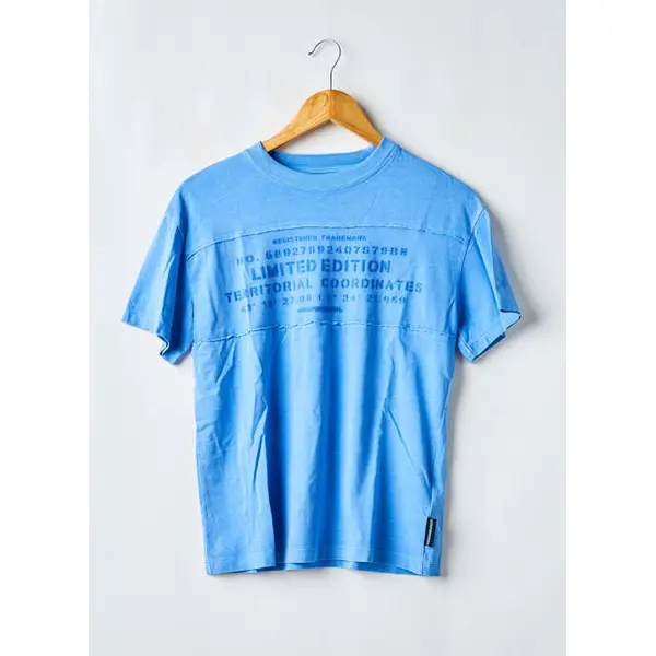T-shirt Le Temps Des Cerises Bleu Manches Courtes
