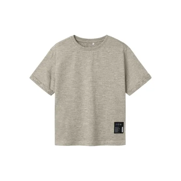 "T-Shirt Basique Gris Name It Garçon 7-14 Ans