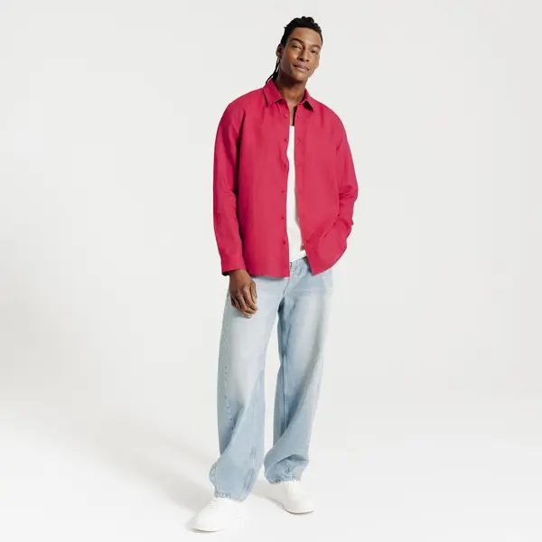 Chemise 100% lin regular unie