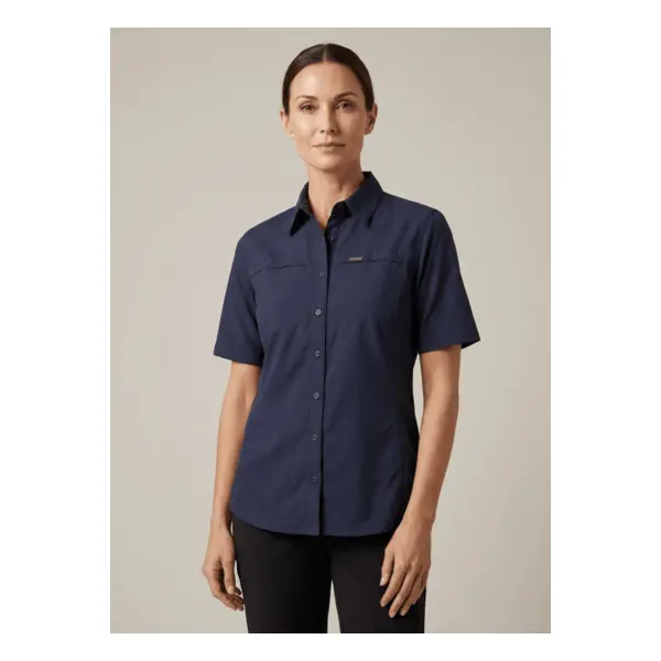 Kestrel trail fs eu short sleeve shirt bleu marine - Columbia outlet